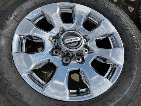20" Ford F-250 King Ranch Lariat OEM 10100 rims wheels CHROME BRIDGESTONE Texas Truck Tire