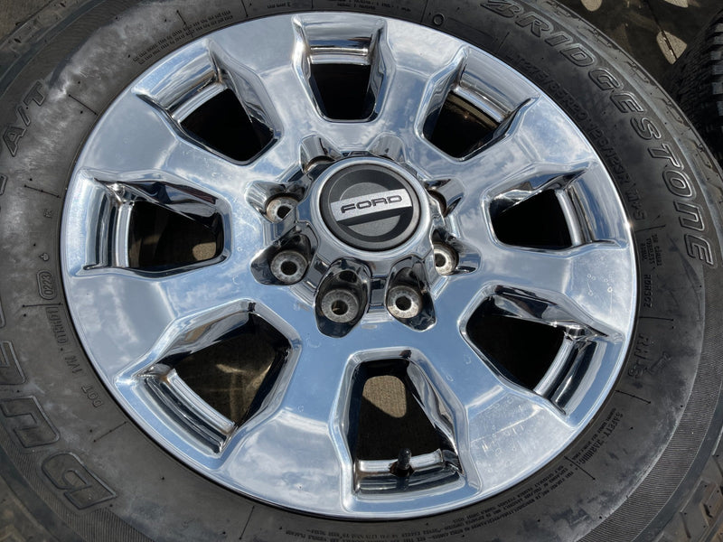 20" Ford F-250 King Ranch Lariat OEM 10100 rims wheels CHROME BRIDGESTONE Texas Truck Tire