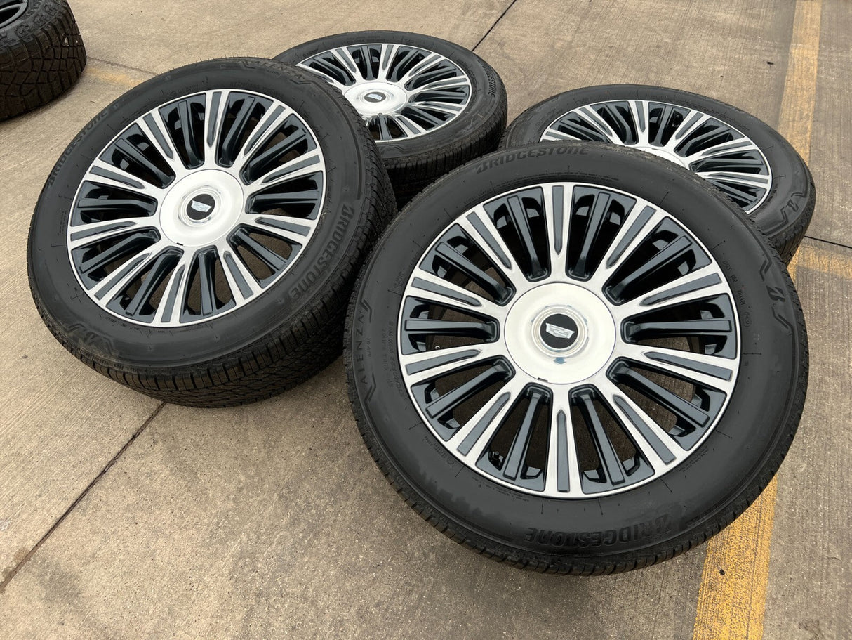 22" Cadillac Escalade Platinum OEM 4876 95167 wheels rims 2023 2024 2025 NEW Texas Truck Tire