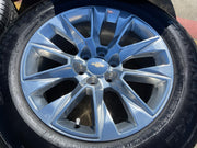 20" Chevy Tahoe Silverado LTZ 5920 OEM wheels rims Yukon 2025 2026 CONTINENTAL Texas Truck Tire