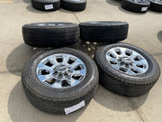 20" Ford F-250 King Ranch Lariat OEM 10100 rims wheels CHROME BRIDGESTONE Texas Truck Tire