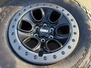 17" Ford F-150 Raptor OEM BEADLOCK rims wheels 10459 95210 BFG KO2 35" tires Texas Truck Tire