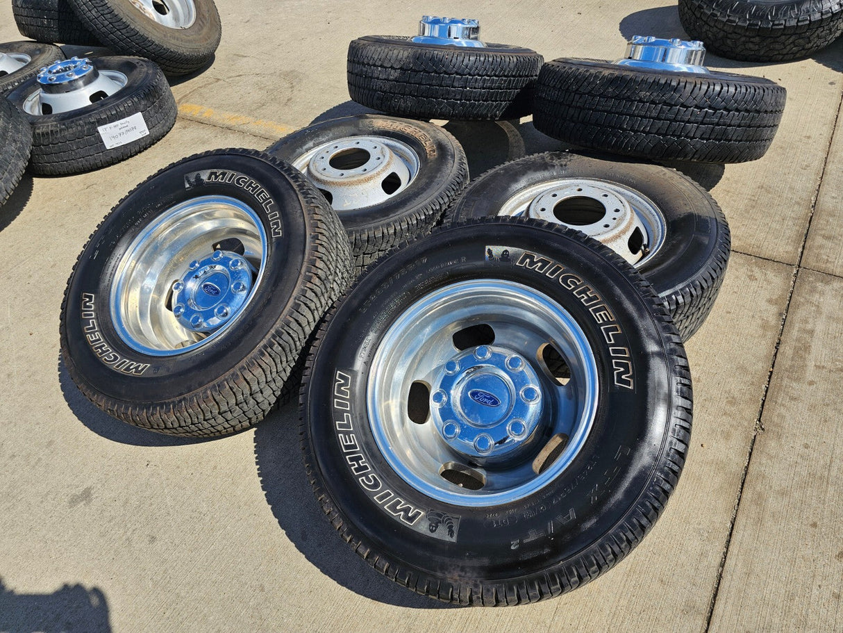 17" Ford F-350 Dually OEM 10477 10478 rims wheels 2023 2024 2025 2026 MICHELIN Texas Truck Tire