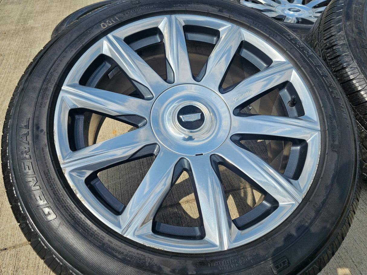22" Cadillac Escalade Platinum OEM ORIGINAL 95078 wheels rims 2023 2024 2025 Texas Truck Tire
