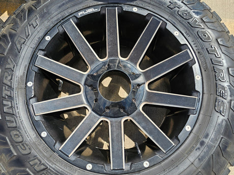 20x10 FUEL Contra D615 Ford F-250 F-350 rims wheels 8x170 -18 TOYO 35" Texas Truck Tire