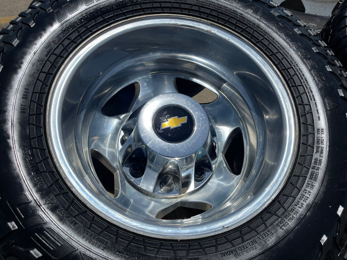 17" Chevy Silverado GMC Sierra 3500 Dually rims wheels OEM 5519 5520 8094 Texas Truck Tire
