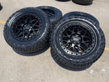 20x9 20" KMC KM549 Ford Expedition F-150 6x135 wheels rims tires 33" NEW Texas Truck Tire