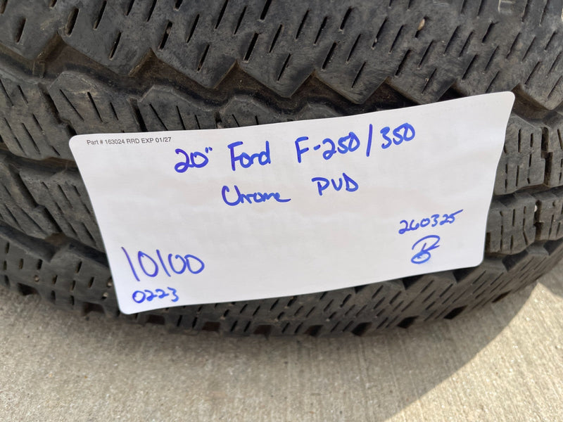 20" Ford F-250 King Ranch Lariat OEM 10100 rims wheels CHROME BRIDGESTONE Texas Truck Tire