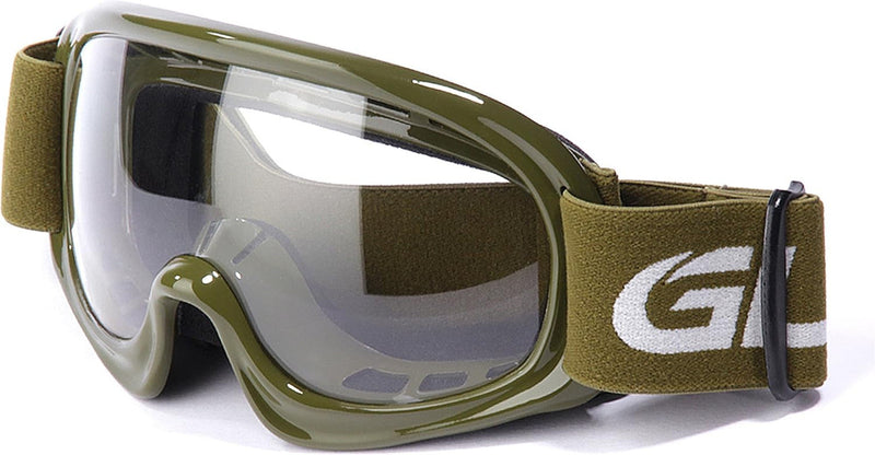 Kids ATV Dirt Bike Goggles Anti-Fog Impact Resistant Army Green