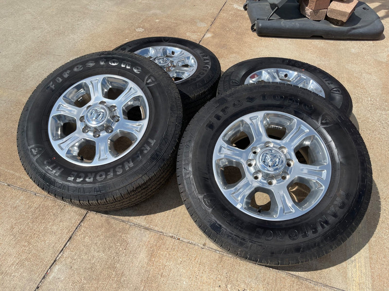 18" Ram 2500 3500 Laramie Power Wagon OEM wheels rims 2692 FIRESTONE H/T2 CLEAN Texas Truck Tire