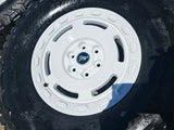 17" Ford Bronco HERITAGE SASQUATCH OEM 10463 wheels rims white 35" BFG NEW Texas Truck Tire