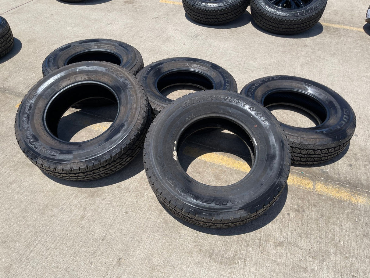 (5) 255/75/17 Bridgestone Dueler A/T tires Jeep Wrangler Ford Bronco Texas Truck Tire