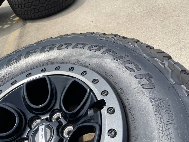 17" Ford F-150 Raptor OEM BEADLOCK rims wheels 10459 95210 BFG KO2 37" tires NEW Texas Truck Tire