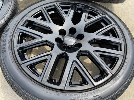 24" GMC Yukon Sierra DENALI OEM wheels rims black 2022 2023 2024 2025 2026 NEW Texas Truck Tire