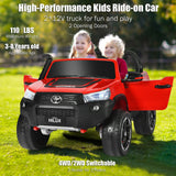 2x12V Authorized Toyota Hilux Ride-On Truck Vehicle 2-Seat 4x4 w/ Remote Control Crimson