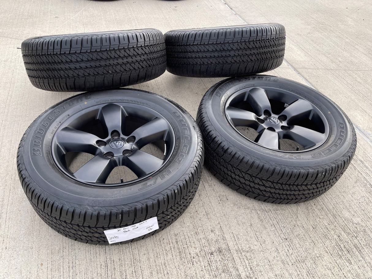20" Dodge Ram 1500 OEM wheels rims 2495 black 5x139 tires BRIDGSETONE NEW Texas Truck Tire