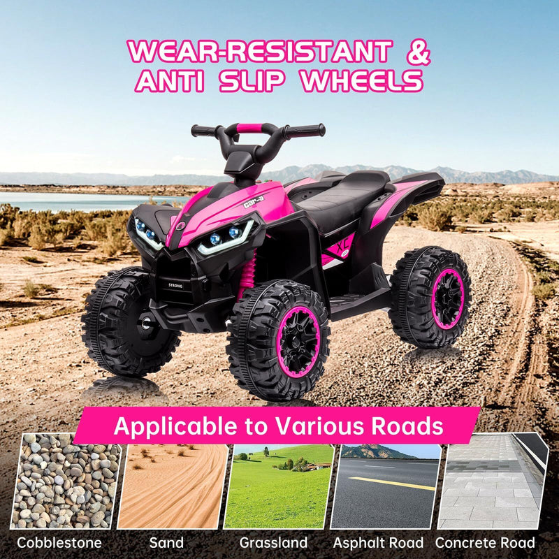 4-Wheel Dual Drive Kids Ride On Car with Parent Remote - 12V Pink