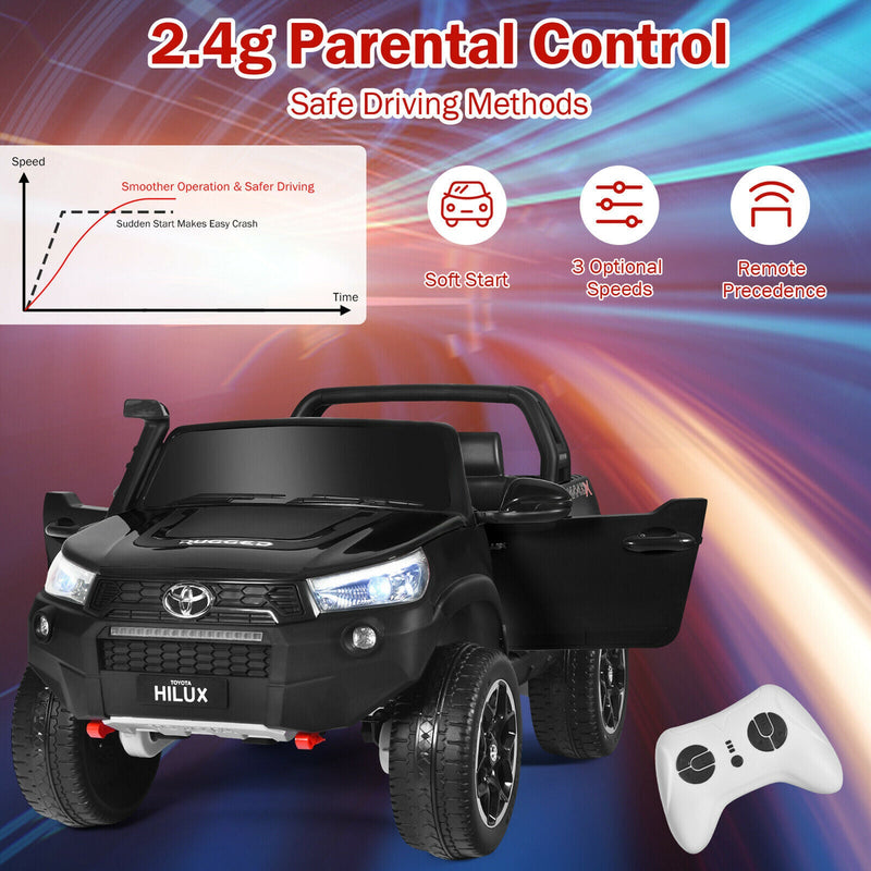 2x12V Official Toyota Hilux Ride On Truck Car 2-Seater 4WD with Remote Control