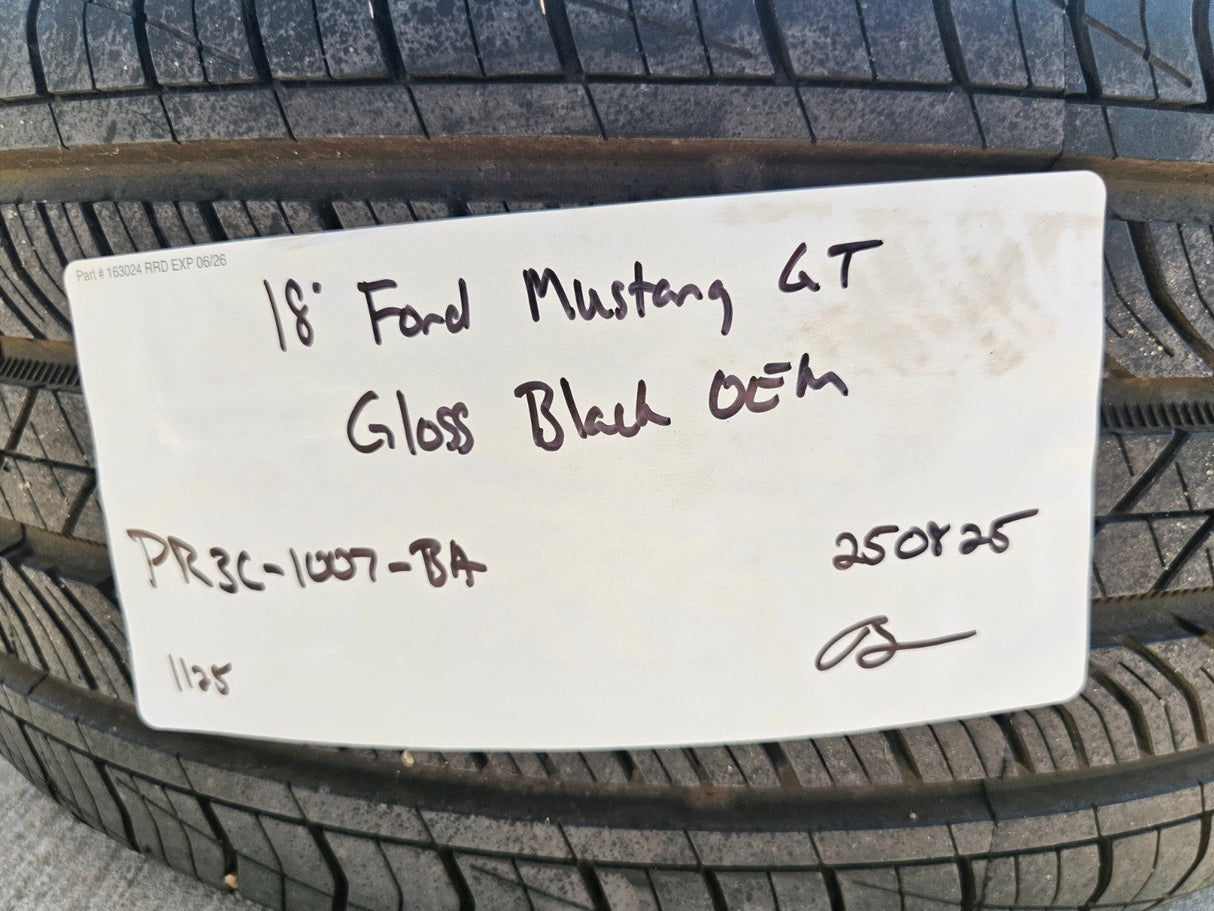 18" Ford Mustang GT OEM BLACK wheels rims PR3C-1007-BA tires 2024 2025 2026 NEW Texas Truck Tire