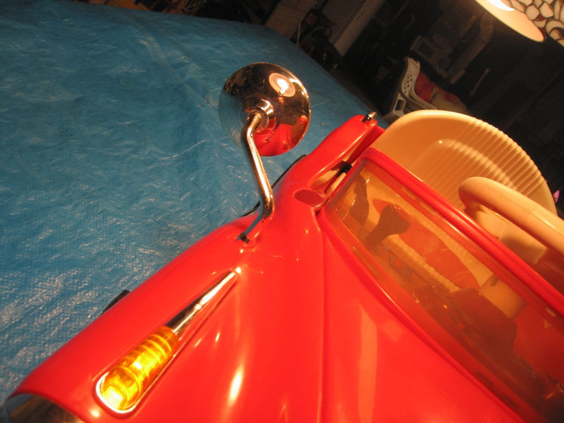 6V Red Kids Ride-On Car with Chrome Details, Mercedes Style Collectible Design