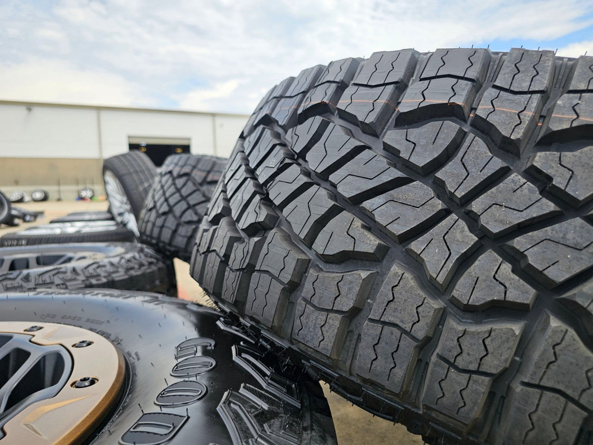 18" Dodge Ram 1500 TRX Beadlock OEM bronze RHO wheels rims 2735 tires 35" NEW Texas Truck Tire