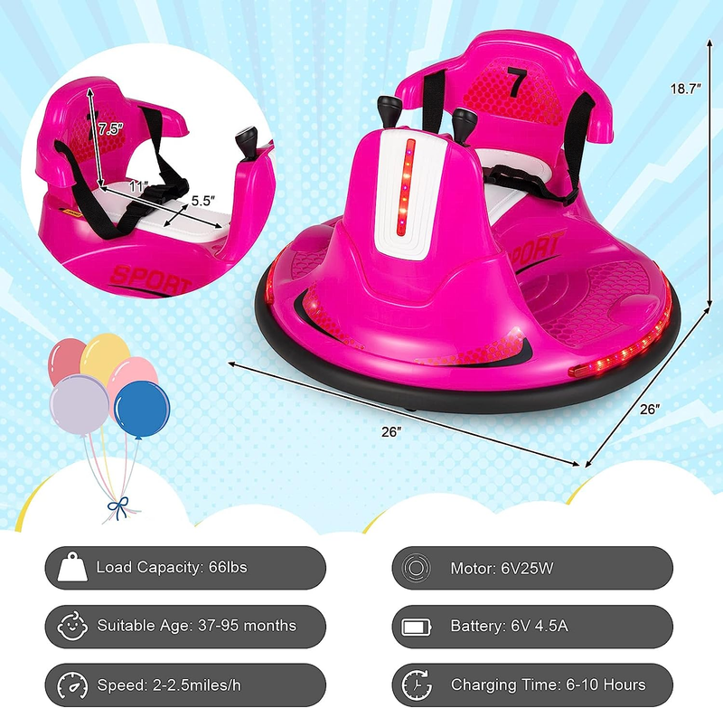 Remote Control Electric Bumper Car for Kids - Battery Powered Ride-On Vehicle