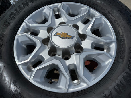 18" Chevy Silverado 2500 3500 OEM 5959 wheels rims 2021 2022 2023 2024 2025 Texas Truck Tire