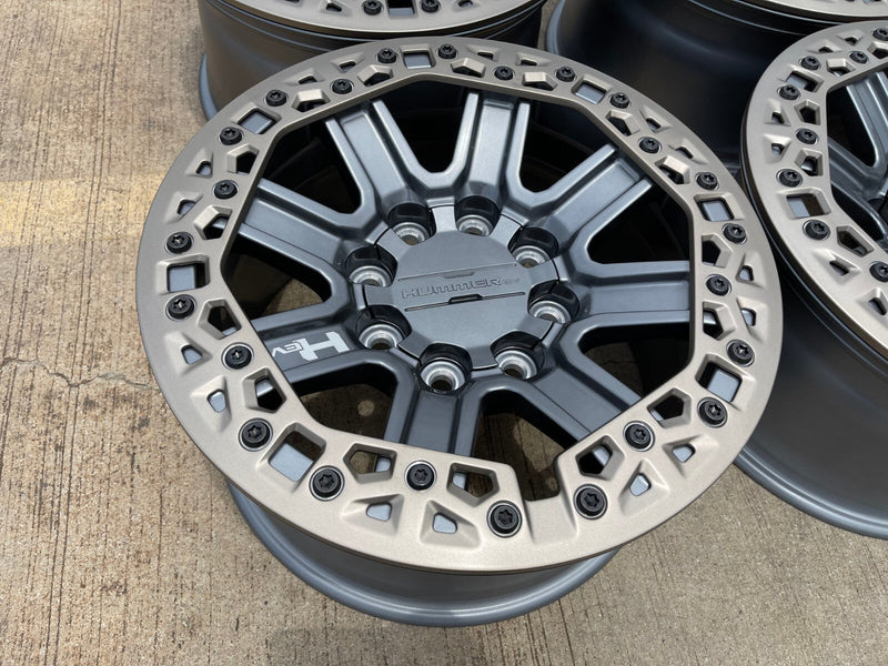 18" Hummer Grazen beadlock EV HEV 2500 OEM wheels rims 2023 2024 2025 2026 NEW Texas Truck Tire