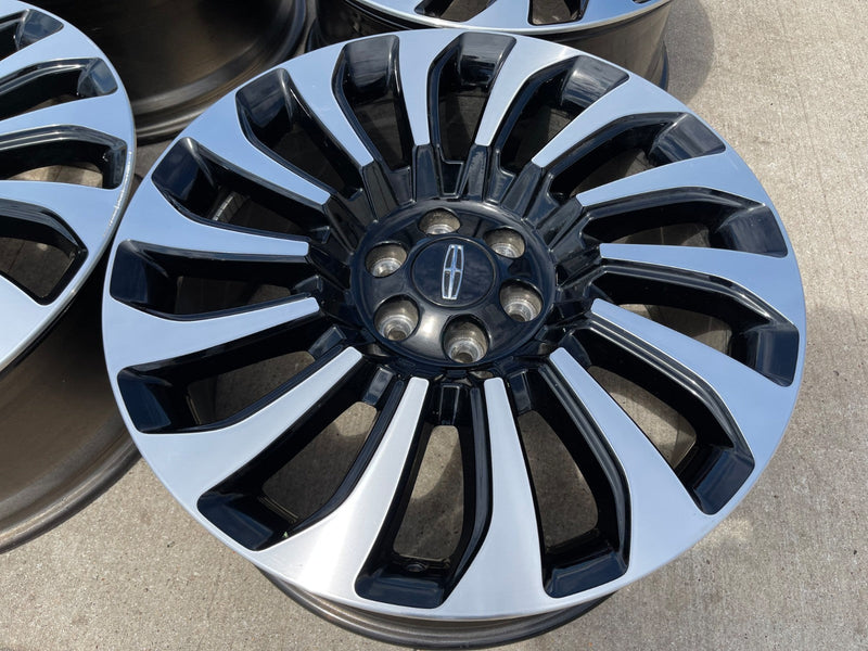 22" Lincoln Navigator OEM rims wheels 10499 95383 Black Label 2023 2024 2025 Texas Truck Tire