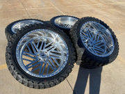 24x14 Xtreme Forged 009 wheels rims Chevy RAM 1500 Tacoma -76 6x139 6x5.5 35" Texas Truck Tire
