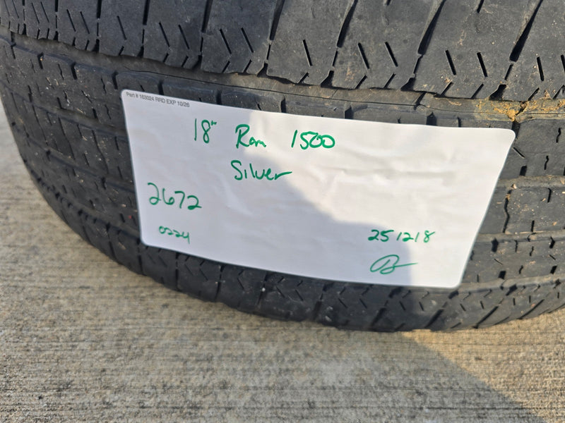18" Dodge Ram 1500 OEM wheels rims 2672 tires GOODYEAR Texas Truck Tire