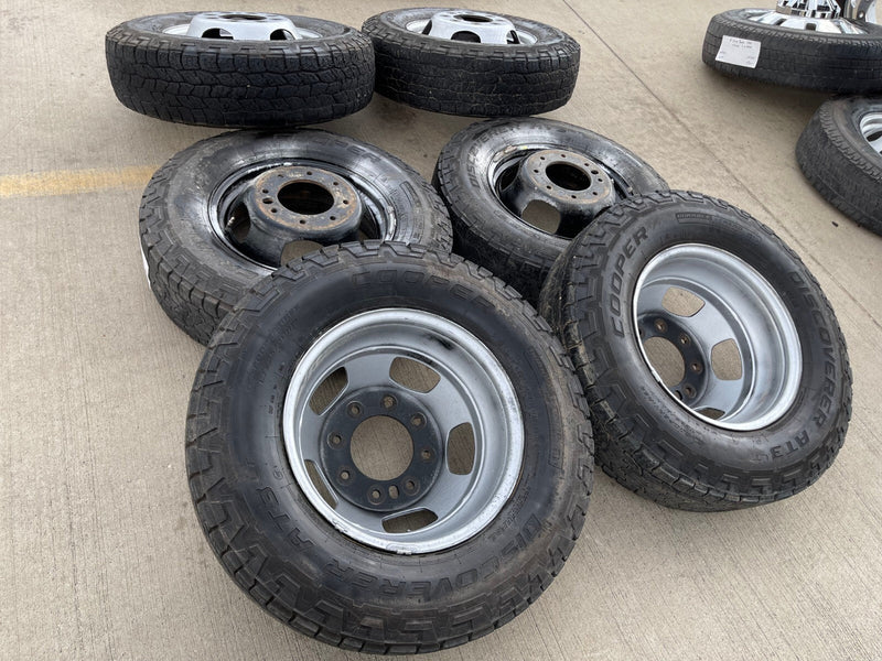 17" Dodge Ram 3500 Dually Laramie 8x200 wheels rims 2703 2704 OEM tires COOPER Texas Truck Tire