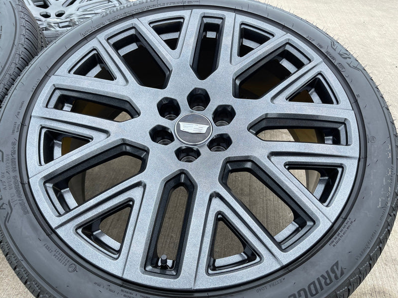 24" Cadillac Escalade Platinum OEM wheels rims tires 2023 2024 2025 2026 NEW Texas Truck Tire