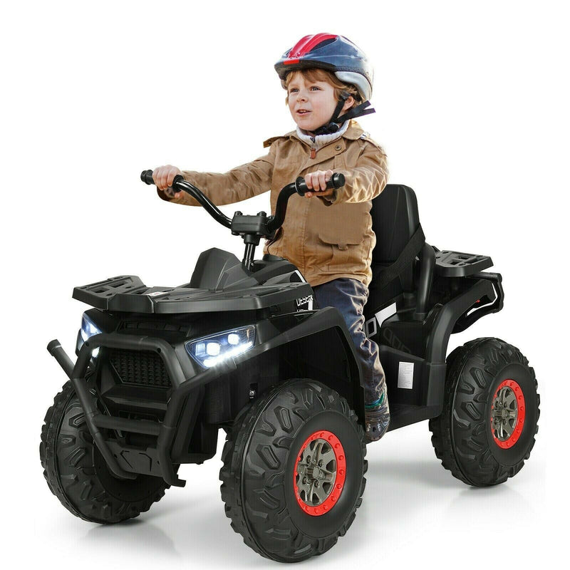 12 Volt Children's Electric Four-Wheeler ATV Quad with MP3 Player and LED Illumination