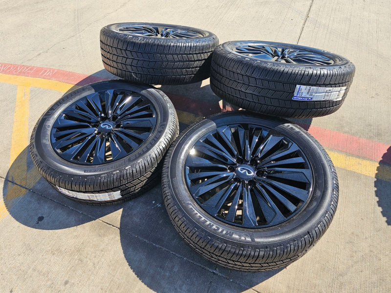 22" Infiniti QX80 QX56 Nissan Titan Armada OEM 94236 wheels rims MIHCELIN NEW Texas Truck Tire