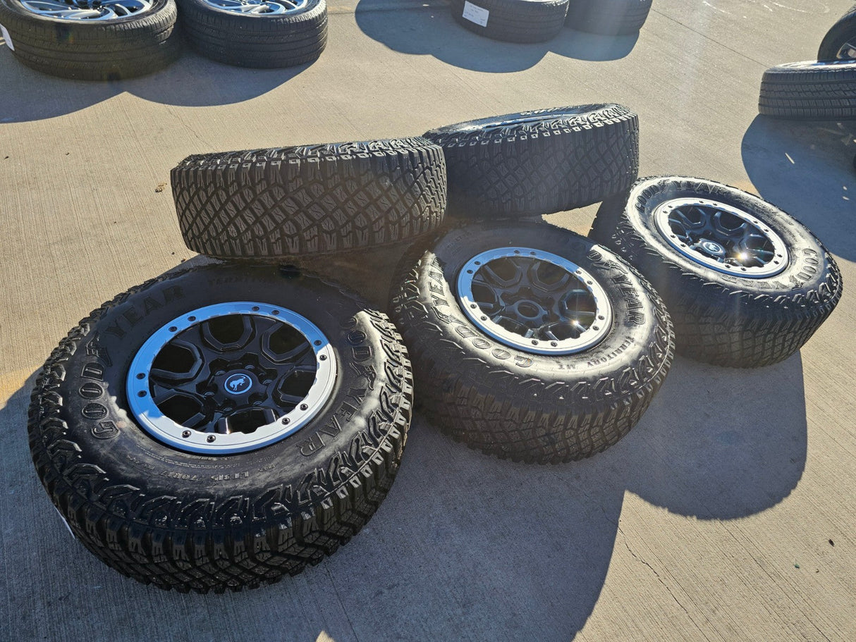 17" Ford Bronco SASQUATCH wheels rims BEADLOCK 10388 Ranger GOODYEAR M/T Texas Truck Tire