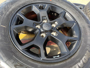 (4) 17" Jeep Wrangler Rubicon OEM 9218 wheels rims black Gladiator NEXEN NEW Texas Truck Tire