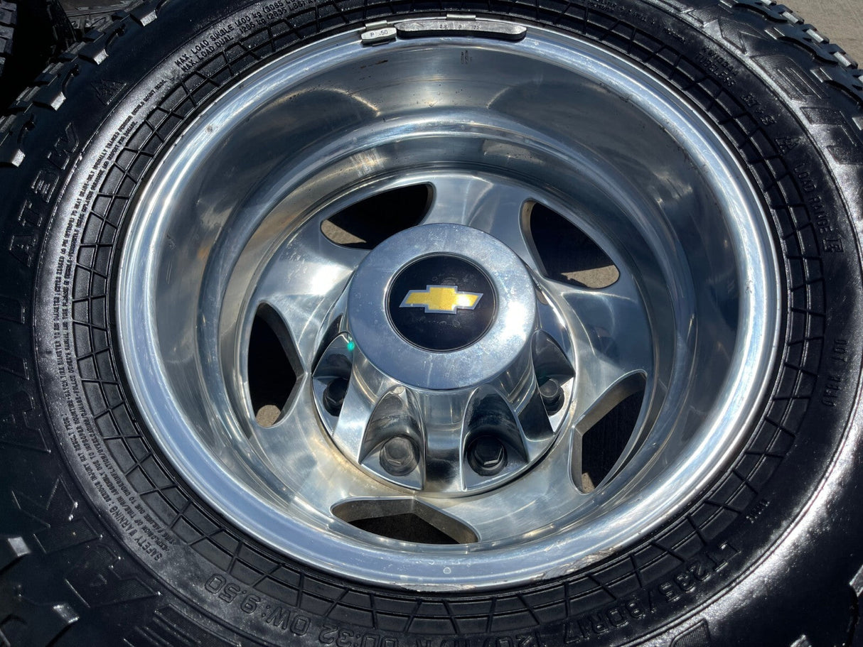 17" Chevy Silverado GMC Sierra 3500 Dually rims wheels OEM 5519 5520 8094 Texas Truck Tire