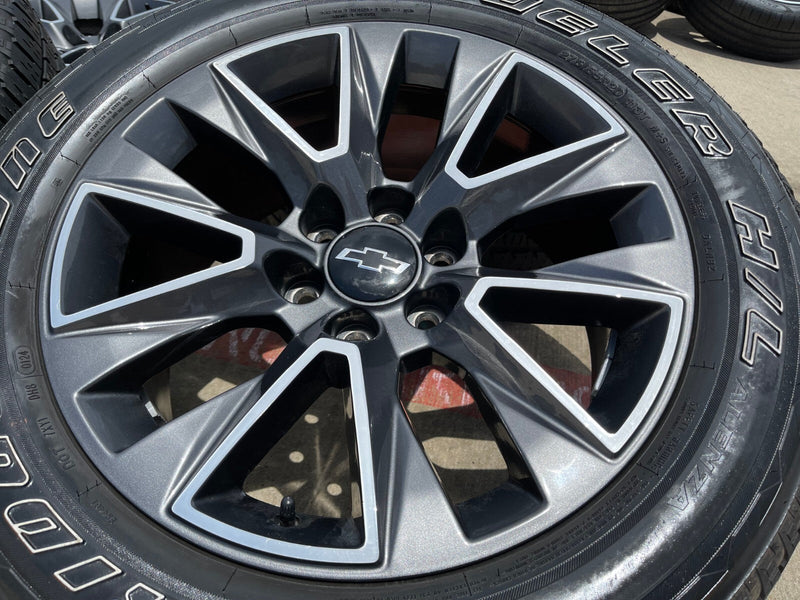 20" Chevy Tahoe Silverado OEM 5919 wheels rims GMC Yukon tires BRIDGESTONE Texas Truck Tire