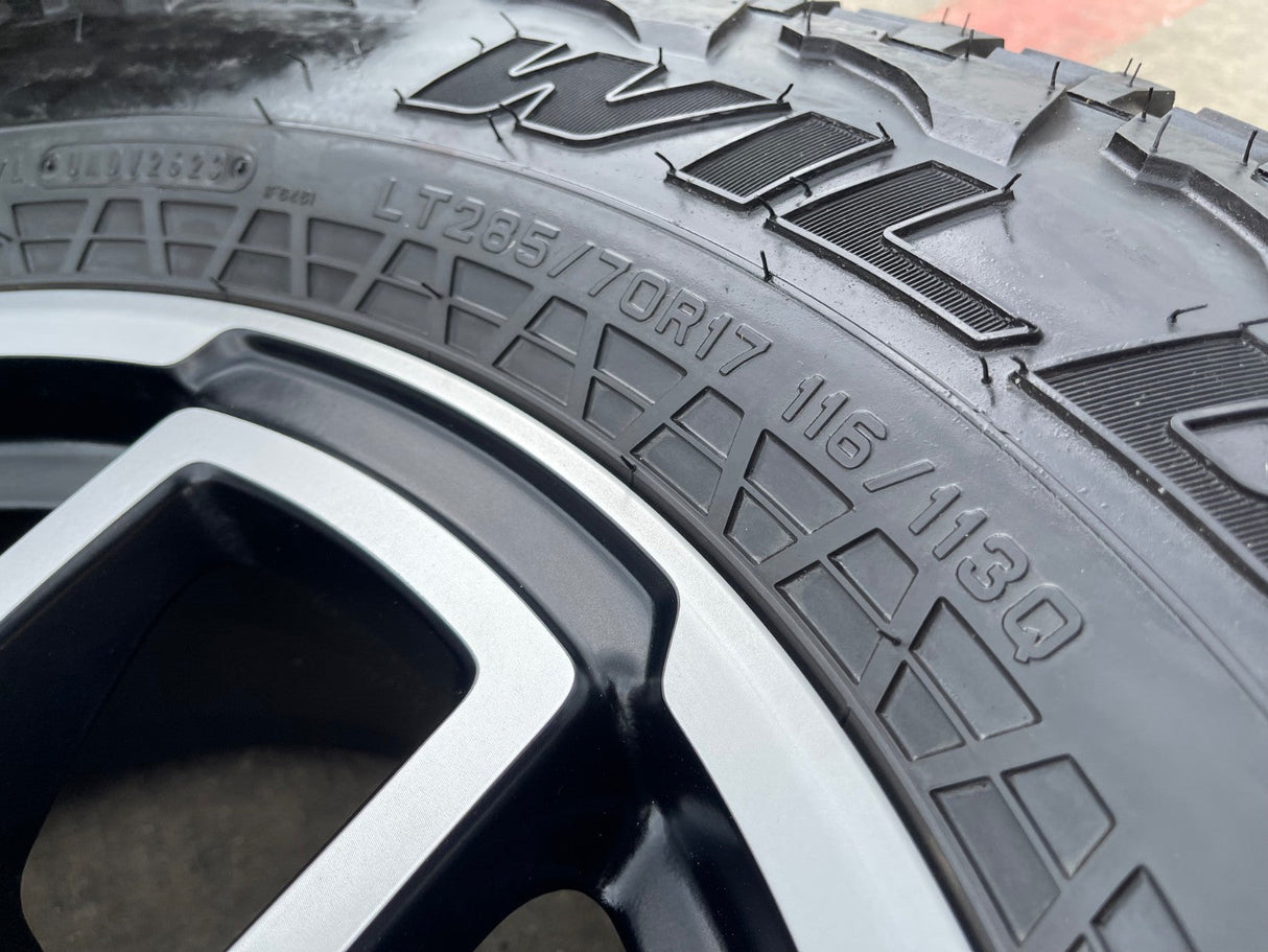 17" Jeep Wrangler Rubicon OEM 95730 9327 wheels rims Gladiator FALKEN A/T 33" Texas Truck Tire