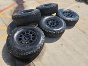 (5) 17" AEV Jeep Wrangler Rubicon OEM Salta wheels rims Gladiator BFG 37" NEW Texas Truck Tire