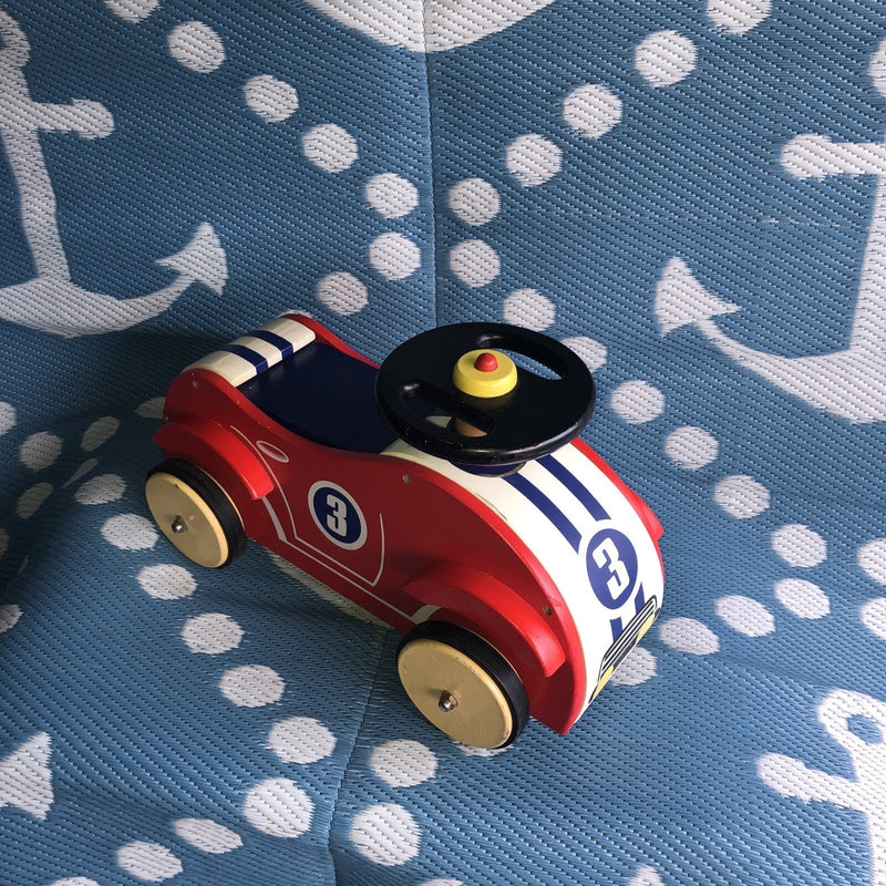 Wooden Classic Sport Ride-On Self-Push Car