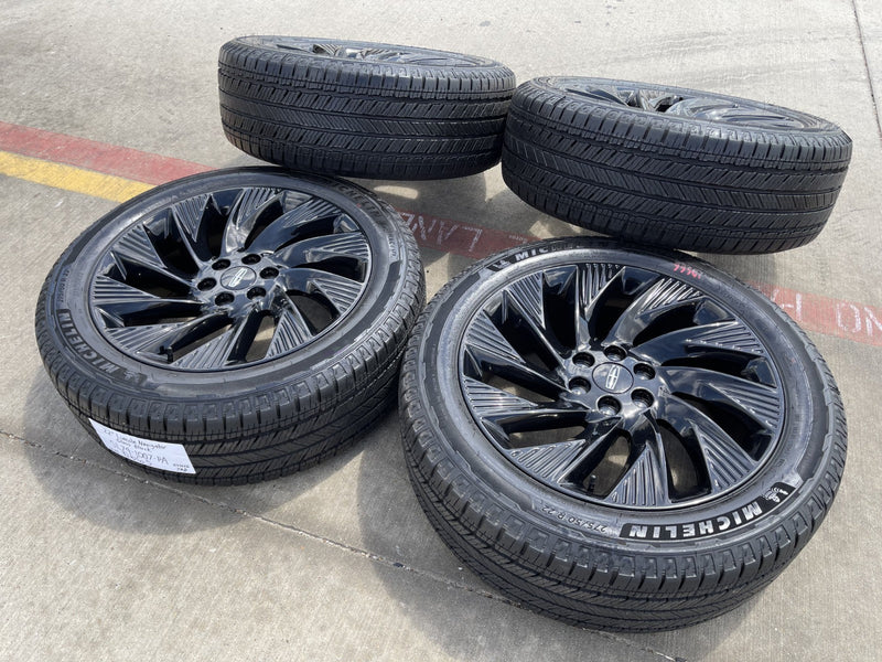 22" Lincoln Navigator OEM 10665 rims wheels BLACK LABEL 2025 2026 MICHELIN Texas Truck Tire
