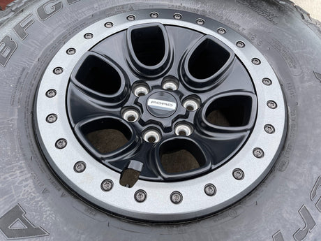17" Ford F-150 Raptor OEM BEADLOCK rims wheels 10459 95210 BFG KO2 37" tires NEW Texas Truck Tire