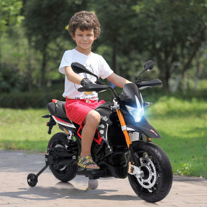 TOBBI 12V Aprilia Licensed Electric Dirt Bike for Kids - Perfect Xmas Gift!