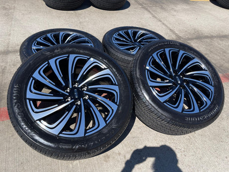22" Lincoln Navigator OEM 10666 rims wheels BLACK LABEL 2026 BRIDGESTONE NEW Texas Truck Tire