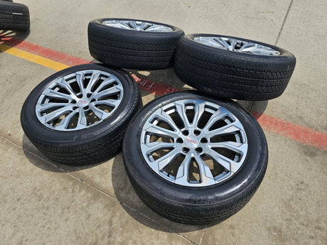 22" GMC Yukon Sierra DENALI OEM wheels rims 14025 97000 tires Texas Truck Tire