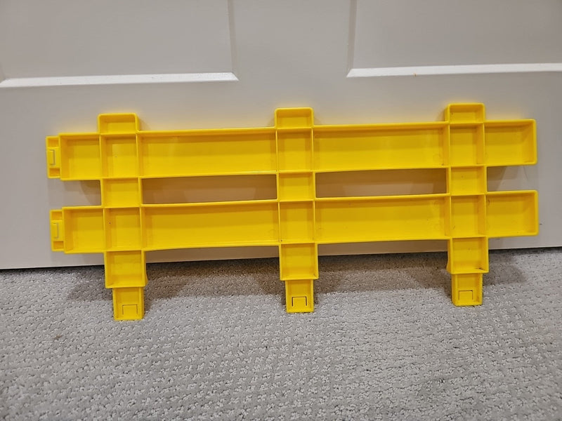 Kids' Yellow Ride-On Tractor Wagon Trailer with Side Gate Section