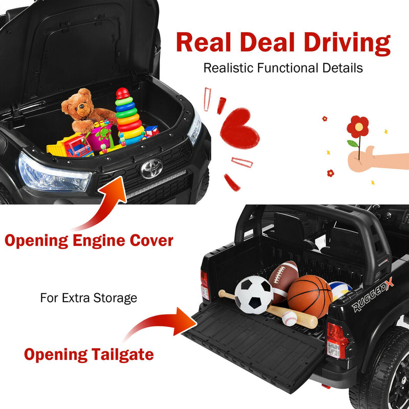 2x12V Official Toyota Hilux Ride On Truck Car 2-Seater 4WD with Remote Control