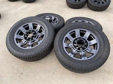 20" Ford F-250 F-350 OEM gray Lariat 10485 10296 wheels rims BRIDGESTONE A/T Texas Truck Tire